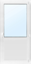 Dörr med fönster 3-glas - Inåtgående med tilt - PVC - U-värde 0,96 7x19