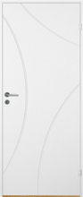 Innerdörr Bornholm - Kompakt dörrblad med radiefräst dekor A10 Vit (standard) (NCS S 0502-Y)