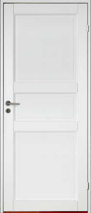 Innerdörr Kungsholmen - Massivt dörrblad med 3:spegel-indelning Vit (standard) (NCS S 0502-Y)