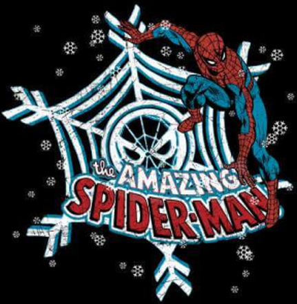 Marvel The Amazing Spider-Man Snowflake Web Women's Christmas Jumper - Black - 4XL