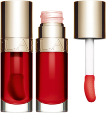 Lip Comfort Oil 08 Strawberry Beauty WOMEN Makeup Lips Lip Oils Rød Clarins*Betinget Tilbud