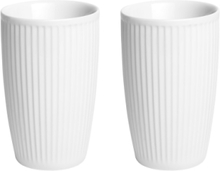 Termokrus Plissé Home Tableware Cups & Mugs Thermal Cups Hvit Pillivuyt*Betinget Tilbud