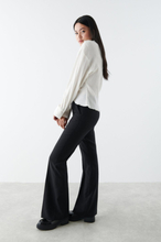 Gina Tricot - Bootcut trousers - byxor - Black - XL - Female