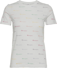 Crewneck T-Shirt T-shirts & Tops Short-sleeved Multi/mønstret Champion*Betinget Tilbud
