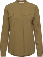 Safari Pull-Over Shirt Tops Shirts Long-sleeved Green Michael Kors