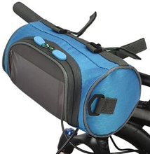 Bike Handlebar Bag Bike Bucket Bag with Touch Screen Waterproof Bicycle Front Storage Bag Large Capa