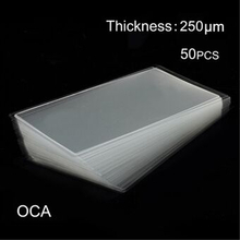 50 stk OCA Optical Clear Adhesive Stickers til iPhone 8 7 6s 6 LCD Digitizer, Tykkelse: 0,25 mm