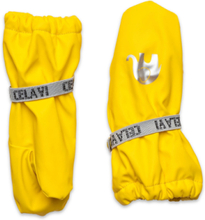 Padded Pu-Mittens Accessories Gloves & Mittens Rain Gloves Yellow CeLaVi