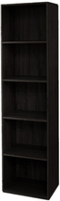 Libreria scaffale legno 40x29x172cm mobile 5 ripiani casa ufficio colore wengè