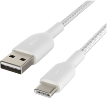 Belkin Boost Charge Usb-A To Usb-C Cable Braided 2m White