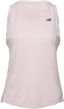 Q Speed Jacquard Tank T-shirts & Tops Sleeveless Rosa New Balance*Betinget Tilbud