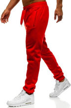 Spodnie męskie dresowe czerwone Denley XW01