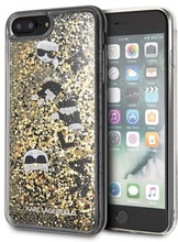 Karl Lagerfeld KLHCI8LROGO iPhone 7/8 Plus sort-guld / sort & guld hårdt etui Glitter