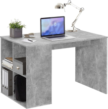 FMD Skrivebord med sidehyller 117x73x75 cm betonggrå