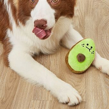 Cute Avocado Shape Plush Pet Chewing Squeaky Toy Dog Playing Teething Toy