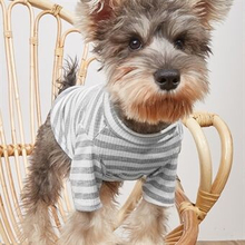 Stylish Stripes Elastic Puppy Dog Cat T-shirt Home Apparel Pet Clothes