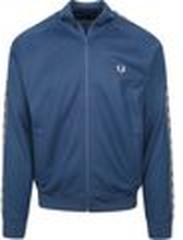 Fred Perry Sweater Taped Track Jacket Mid Blauw heren