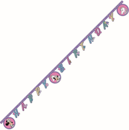 Happy Birthday Banner 2 meter - Minnie Unicorn