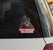 Rottweiler hond aan boord autosticker
