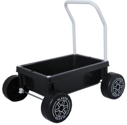 Lära-Gå-Vagn med tysta hjul, svart, höjd 48 cm i box