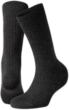 Panos Emporio Strømper 2P Premium Mercerized Wool Rib Socks Antracit One Size Herre