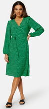 JDY Lillo LS Wrap Dress Kelly Green AOP:HEAR S