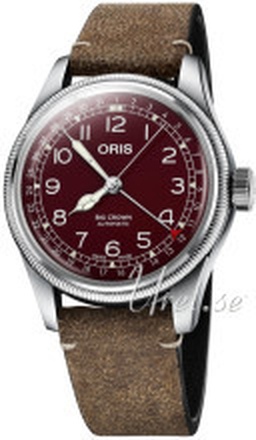 Oris 01 754 7741 4068-07 5 20 50 Aviation Röd/Läder Ø40 mm