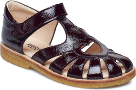 Sandals - Flat - Closed Toe - Shoes Summer Shoes Sandals Svart ANGULUS*Betinget Tilbud