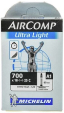 Michelin AirComp Ultra Light Slange Butyl, 18/25x622, 40 mm presta, 75 gr