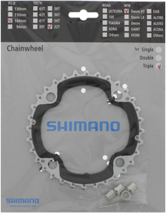 Shimano XT 780/770-10 32T Drev Sort, 104 BCD, 10-Delt