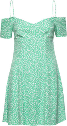 Off Shoulder Mini Dress Dresses Summer Dresses Grønn Calvin Klein Jeans*Betinget Tilbud
