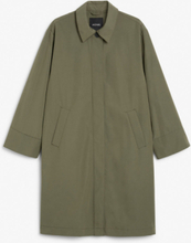 Single-breasted water-repellent coat - Green
