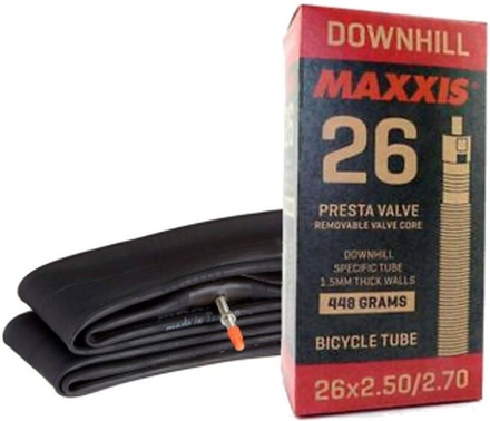 Maxxis Downhill Presta 26" Slange 26"x2.5/2.7, Presta ventil, 449 gram