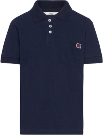 Isac Piqué T-Shirt Tops T-shirts Polo Shirts Short-sleeved Polo Shirts Navy Ebbe Kids