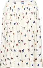 Printed Skirt Dresses & Skirts Skirts Midi Skirts Cream FUB