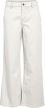 Objmarina Mw Twill Jeans Noos Bottoms Jeans Straight-regular White Object