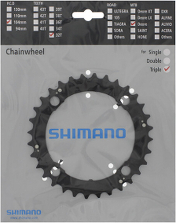 Shimano Deore 480 32T Drev 3x9 delt, Aluminium, 104, 32T