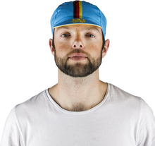 Atlet Belgia Sykkelcaps Blå/Gul, One size, Laget i Italia