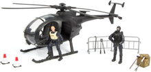 S.W.A.T. Helikopter m. tillbehör + 2 figurer 1:18
