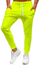 Spodnie męskie dresowe żółty-neon Denley 11121