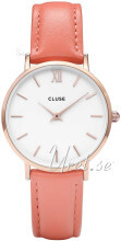 Cluse CL30045 Minuit Hvit/Lær Ø33 mm
