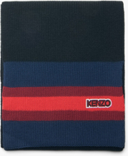 Kenzo - Logo Patch Knitted Scarf - Sort - ONE SIZE