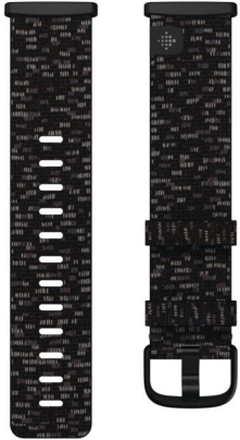 Fitbit Sense, Sense 2, Versa 3 & Versa 4 Vävt armband Charcoal L