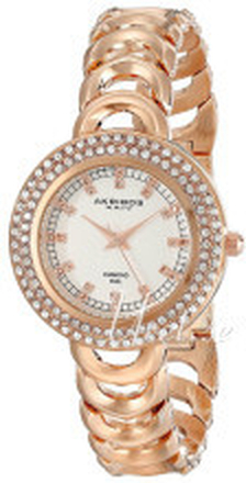 Akribos XXIV AK804RG Diamond Antikk hvit/Rose-gulltonet stål Ø36 mm