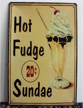 Emaljeskilt Hot fudge sundae