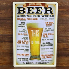 Emaljeskilt Beer around the World