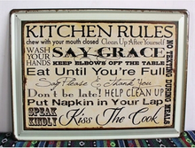 Emaljeskilt Kitchen Rules