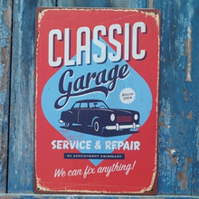 Emaljeskilt Classic Garage - Service & Repair