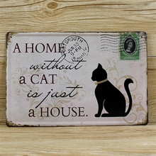 Emaljeskilt A home without a cat
