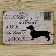 Emaljeskilt A home without a dog